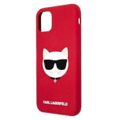 Karl Lagerfeld Karl Lagerfeld Choupette Head Silikon - ohišje za iPhone 11 (rdeče)