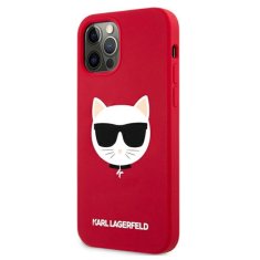 Karl Lagerfeld Karl Lagerfeld Choupette Head Silikon - ohišje za iPhone 12 / iPhone 12 Pro (rdeče)