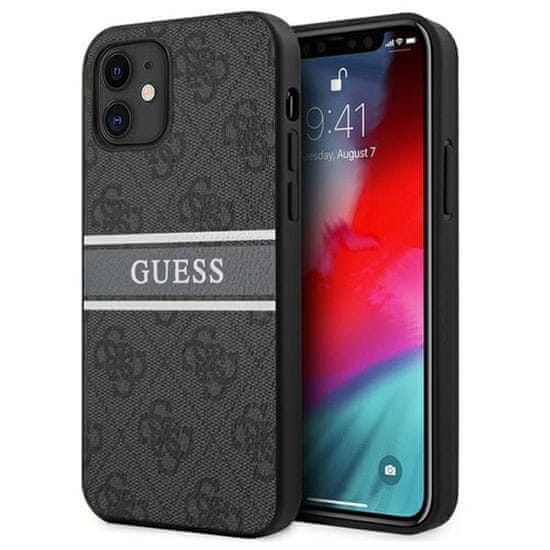 Guess Guess 4G Printed Stripe - etui za iPhone 12 mini (siv)