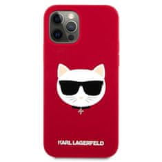 Karl Lagerfeld Karl Lagerfeld Choupette Head Silikon - ohišje za iPhone 12 / iPhone 12 Pro (rdeče)