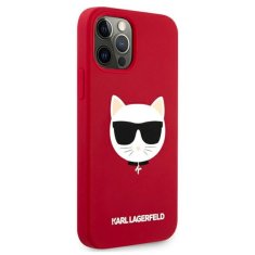 Karl Lagerfeld Karl Lagerfeld Choupette Head Silikon - ohišje za iPhone 12 / iPhone 12 Pro (rdeče)