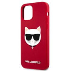 Karl Lagerfeld Karl Lagerfeld Choupette Head Silikon - ohišje za iPhone 12 / iPhone 12 Pro (rdeče)