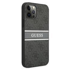 Guess Guess 4G Printed Stripe - Ohišje za iPhone 12 / iPhone 12 Pro (sivo)