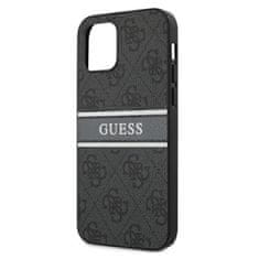 Guess Guess 4G Printed Stripe - Ohišje za iPhone 12 / iPhone 12 Pro (sivo)