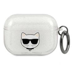 Karl Lagerfeld Karl Lagerfeld Choupette Head Glitter - Ovitek za Airpods Pro (srebrn)