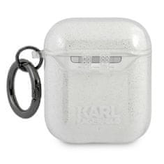 Karl Lagerfeld Karl Lagerfeld Choupette Head Glitter - etui za Airpods (srebrn)