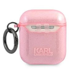 Karl Lagerfeld Karl Lagerfeld Choupette Head Glitter - etui za Airpods (roza)