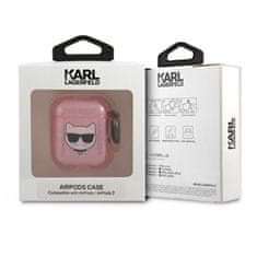 Karl Lagerfeld Karl Lagerfeld Choupette Head Glitter - etui za Airpods (roza)