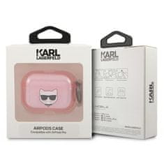 Karl Lagerfeld Karl Lagerfeld Choupette Head Glitter - etui za Airpods Pro (roza)