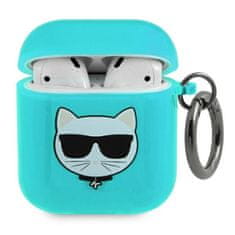 Karl Lagerfeld Karl Lagerfeld Choupette Head - etui za Airpods (fluo modra)