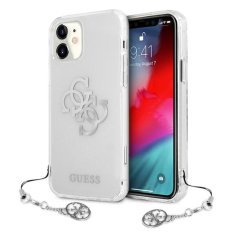 Guess Guess 4G Big Logo Charm - Ohišje za iPhone 11 (srebrni obeski)