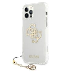 Guess Guess 4G Big Logo Charm - Ohišje za iPhone 12 / iPhone 12 Pro (zlati okraski)