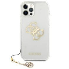 Guess Guess 4G Big Logo Charm - Ohišje za iPhone 12 / iPhone 12 Pro (zlati okraski)