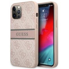 Guess Guess 4G Printed Stripe - Ohišje za iPhone 12 / iPhone 12 Pro (roza)