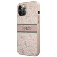 Guess Guess 4G Printed Stripe - Ohišje za iPhone 12 / iPhone 12 Pro (roza)