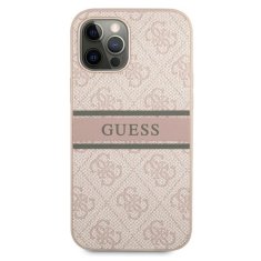 Guess Guess 4G Printed Stripe - Ohišje za iPhone 12 / iPhone 12 Pro (roza)