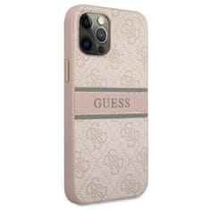 Guess Guess 4G Printed Stripe - Ohišje za iPhone 12 / iPhone 12 Pro (roza)