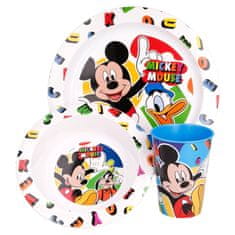 Mickey Mouse Miki Miška - Komplet posode za mikrovalovno peko (krožnik, skleda, skodelica 265 ml) (bela)