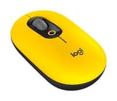 Logitech POP Mouse - črna/rumena/optična/4 gumbi/Wireless/Bluetooth/4000 dpi