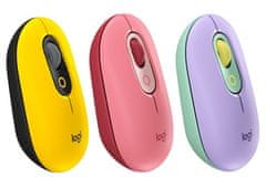 Logitech POP Mouse - črna/rumena/optična/4 gumbi/Wireless/Bluetooth/4000 dpi