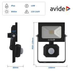 Avide 08984 Reflektor s senzorjem SMD LED 10W NW 800 lm