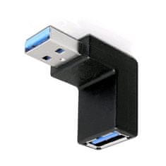 Redukcija USB 3.0. A/M - USB 3.0 A/F pod kotom 90