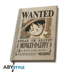 Beležnica One Piece Wanted Luffy A5