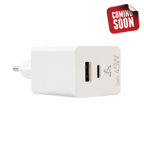 S-box USB 45W hitri polnilec HC-45 2-port / USB-C + USB-A GAN