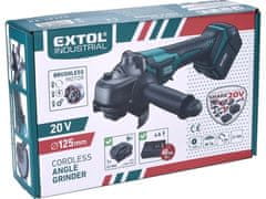 Extol Industrial Akumulatorski kotni brusilnik Extol Industrial 8791842 akumulatorski kotni brusilnik SHARE20V, 125mm, BRUSHLESS, 20V Li-ion, 4000mAh