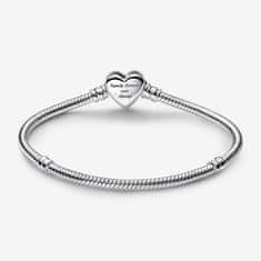 Pandora Romantična srebrna zapestnica Heart Moments 592645C01 (Dolžina 17 cm)