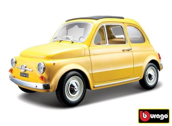 BBurago 1:24 Fiat 500 F 1965 rumena 18-22098