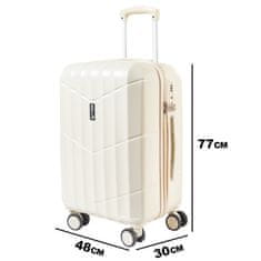 Aga Travel Potovalni kovček 77x48x30 cm MR4669 Bež