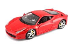 BBurago 1:24 Ferrari 458 Italia rdeča 18-26003