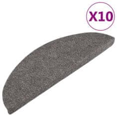 Vidaxl Samolepilne preproge za stopnice 15 kosov 56x17x3 cm sive