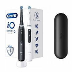 Oral-B iO Series 5 Matt Black + Quite White Duo Pack Električna zobna ščetka