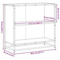 Vidaxl Knjižna omara sonoma hrast 80x35x76 cm inženirski les