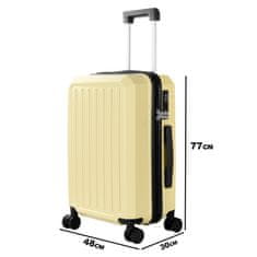 Aga Travel Potovalni kovček 77x48x30 cm MR4668 Bež