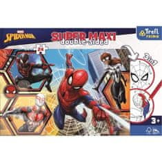 Trefl Puzzle Spiderman gre v akcijo super maxi 24 kosov - obojestransko