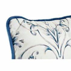 DKD Home Decor Blazina DKD Home Decor Modra Bela Kvadraten Flori Neoklasičen 45 x 10 x 45 cm