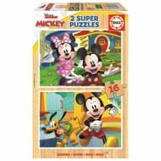 Educa Sestavljanka Puzzle Educa Mickey & Minnie ( 2 x 16 pcs)