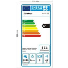 BRANDT Pomivalni stroj Brandt DFC6519S 1280 W