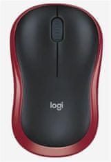 Logitech M185 nano/Office/Optical/1000 DPI/Wireless USB/Red