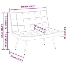 Vidaxl Klop temno siva 110x74x84 cm žamet