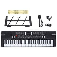 shumee vidaXL 61 tipk Piano Electric Keyboard z glasbenim stojalom za otroke