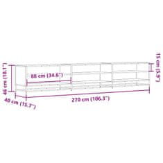 Vidaxl TV omarica dimljeni hrast 270x40x46 cm inženirski les