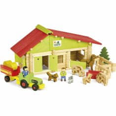 Jeujura Super junaki Jeujura Wooden Farm 140 Kosi Playset