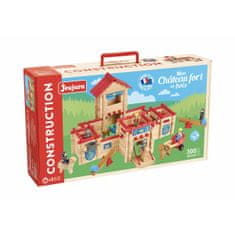 Jeujura Super junaki Jeujura The Wooden Castle Fort 300 Kosi Playset