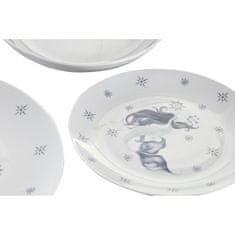 DKD Home Decor Set Posode DKD Home Decor Porcelan Modra Bela 27 x 27 x 3 cm 18 Kosi