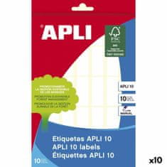 Apli Samolepilne etikete Apli APLI 10 Bela Papir 10 Listi 12 x 30 mm (10 kosov)