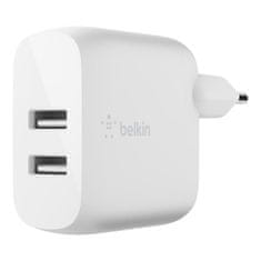 Belkin Stenski Polnilec + MFI Certified Lightning Kabel Belkin WCD001VF1MWH Bela 24 W